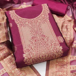 HERE&NOW Woven Design Unstitched Dress Material-picture-35