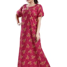 CINCO Women Floral Printed Maxi Nightdress image 2