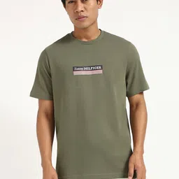 Tommy Hilfiger Men Typography Printed Round Neck Cotton T-shirt-picture-47