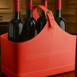 AARVI DECOR STUDIO Red Water Resistant Magazine Organiser image 4