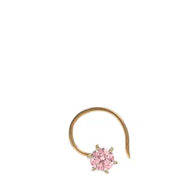SHREEVARAM Gold-Plated Cubic Zirconia Studded Ring Nosepin-picture-21