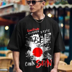 Leotude Men Graphic Printed Round Neck Cotton Relaxed Fit T-shirt-picture-38