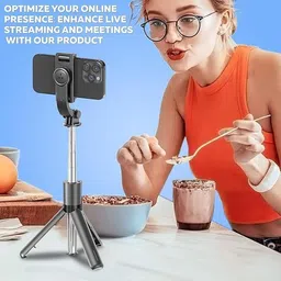 Mobibucket Portable Selfie Stick Tripod with Attached Flash Light and Bluetooth Remote Bluetooth Selfie Stick image 3