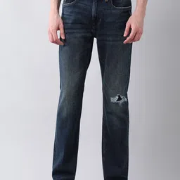 U.S. Polo Assn. Denim Co. Men Slim Fit Mildly Distressed Light Fade Jeans-image-55