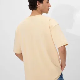 The Souled Store Men Graphic Printed Round Neck Cotton Oversized T-shirt image 3