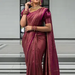 AMRUTKALA SAREES Ethnic Motifs Woven Design Zari Banarasi Saree-picture-21