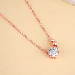 GIVA Jovial 925 Sterling Silver Rose Gold-Plated Zircon Studded Chain-picture-48