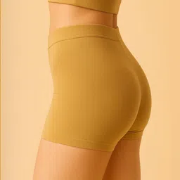 UllasPemium Women Pack of 2 Solid Mid-Rise Cotton Blend Boy Shorts Briefs image 2