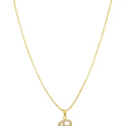 Anek goods Gold-Toned Stainless Steel Crystals Statement Necklace-image-20