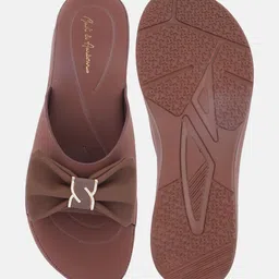 Mast & Harbour Women Open Toe Flats with Bows image 3