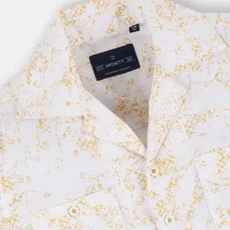 Infinity Boys Tailored Fit Floral Printed Cuban Collar Casual Cotton Shirt image 5