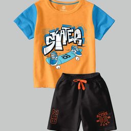 CODEZ Boys Printed T-shirt with Shorts-picture-2