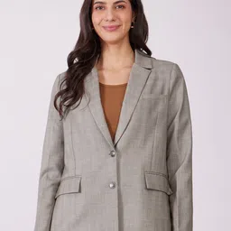 FableStreet Women Checked Tailored Jacket-picture-33