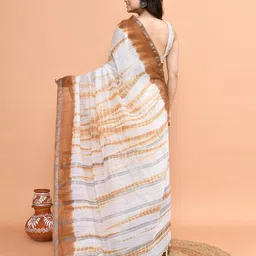 SPRISH Batik Pure Cotton Khadi Saree image 4