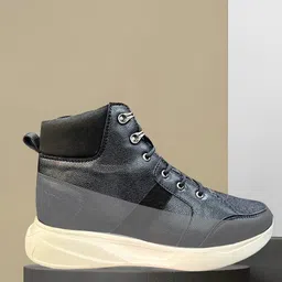 Bxxy Men Textured Hidden Elevator Height Increasing Lace-Up Regular Boots-picture-24