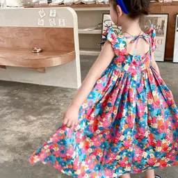 LULU & SKY Floral Print A-Line Dress image 5