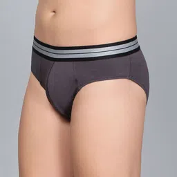 Mast & Harbour Men Pack Of 2 Mid-Rise Basic Briefs MnH_003_BRF_LGR/GB/_2PC image 2