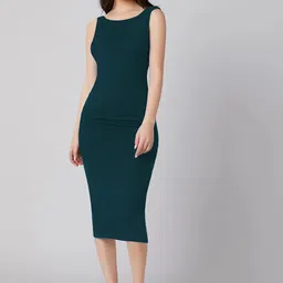 BAESD Women Round Neck Sleeveless Bodycon Midi Dress-picture-18
