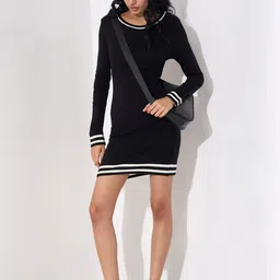 Ajile by Pantaloons Women Striped T-shirt Mini Dress-picture-21