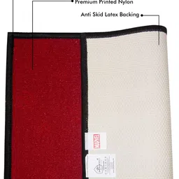Athom Living 2-Pcs Red & Black Marvel Printed Anti-Skid Doormat image 4