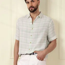 WROGN Men Comfort Opaque Checked Casual Shirt-picture-22