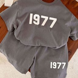 FOREVER FRIDAY Boys Printed Round Neck T-shirt with Shorts-picture-32