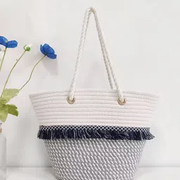 LULU & SKY Textured Structured Shoulder Bag with Fringed-picture-10