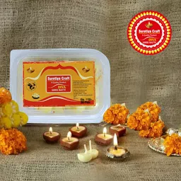 suretiya craft Cow Ghee Diya Batti Combo pack of 2 Box 60 pcs each Cotton Wick image 2