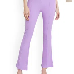 SRISARAS Women Pack Of 2 Bootcut Mid-Rise Trousers-image-83