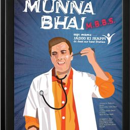 Chaka Chaundh Wall Art with Frame-picture-47