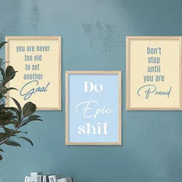 walllane Motivational Wall Art With Frame Home Decor Wall Painting For Living Room Office Bedroom-picture-10