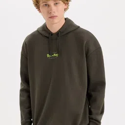 DeFacto Men Graphic Printed Hooded Sweatshirt image 4