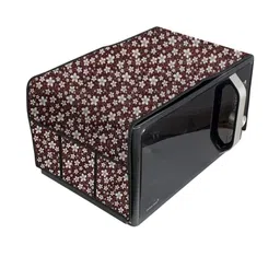The Furnishing Tree Waterproof and Dustproof PVC Microwave Oven Top Cover with 6 Utility Pockets Fl-picture-11