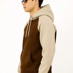 Maniac Men Colourblocked Hooded Pullover Sweatshirt image 2