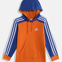 ADIDAS Boys 3 Striped FL Hooded Sweatshirt-image-93