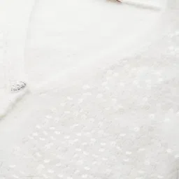 Pierre Carlo Sequinned Embellished V-Neck Button-Down Cardigan with Fuzzy Detail image 4