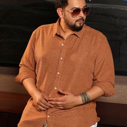 Instafab Plus Comfort Spread Collar Cotton Shirt-picture-14