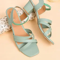 FAISHSTAR Synthetic Square Toe Block Sandals-picture-11