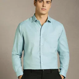 Louis Philippe Spread Collar Full Sleeves Pure Cotton Formal Shirt-picture-22