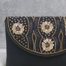 OSTY Embroidered Envelope Clutch image 2