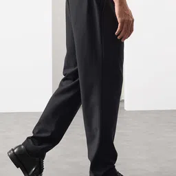 Marks & Spencer Men Tapered Fit Mid-Rise Formal Trousers image 3