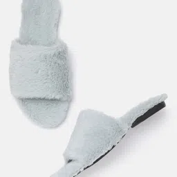 ZORI WORLD Women Fuzzy Open Toe Flats-picture-56