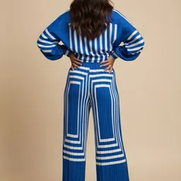 WomanLikeU Printed Long Sleeves Shirt & Trousers Co-Ords Set image 4