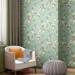 flipkart smartbuy Vinyl Abstract Green Wallpaper image 2