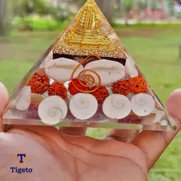 tigeto laxmi pyramid shri yantra gomati chakra in Yantras Decorative Showpiece - 8 cm-picture-12