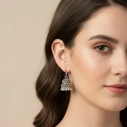 NVR Dome Shaped Jhumkas Earrings-picture-22