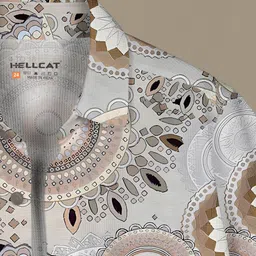 HELLCAT Boys Spread Collar Ethnic Motifs Printed Cotton Casual Shirt image 2