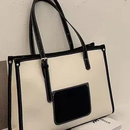 ROSS BROWN Women Solid Shopper Tote Bag with Pouch image 3
