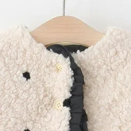 StyleCast x Revolte Girls Polka Dots Monochrome Shawl Collar Princess Coat image 4