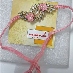 Maansh Stones-Studded Thread Rakhis With Chawal-picture-23
